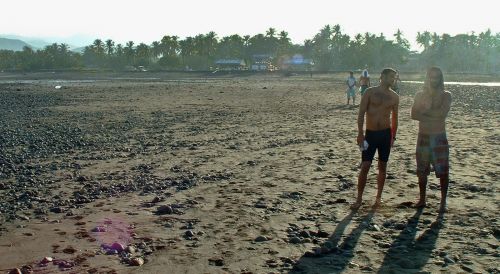 Low tide, on the mud flat, at Boca Barranca.